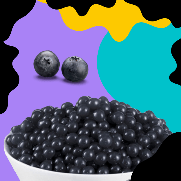 MĖLYNIŲ SKONIO SPROGSTANTYS PERLAI