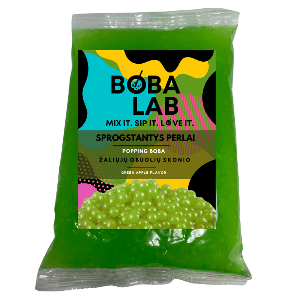 ŽALIŲJŲ OBUOLIŲ SKONIO SPROGSTANTYS PERLAI 1