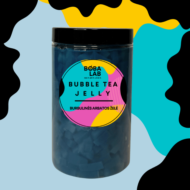 MĖLYNIŲ SKONIO BURBULINĖS ARBATOS ŽELĖ